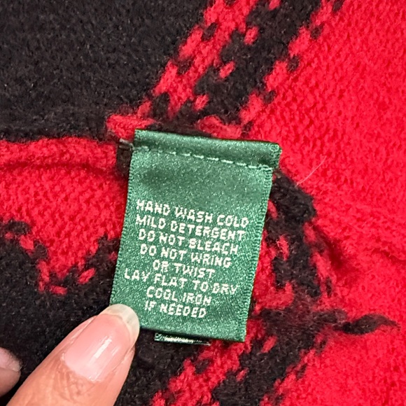 Lauren Ralph Lauren Native Aztec Lambswool Cardigan Sweater Size Medium - Picture 8 of 11